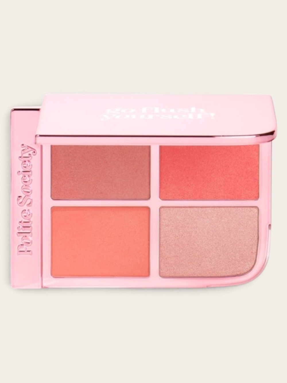 Polite Society "Go Flush Yourself" Blush & Highlighter Palette - NIB